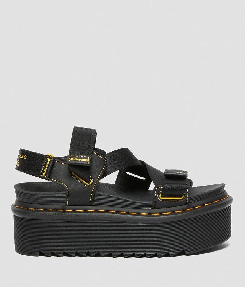 Dr. Martens Kimber Hydro Leather Flatform Sandal front view