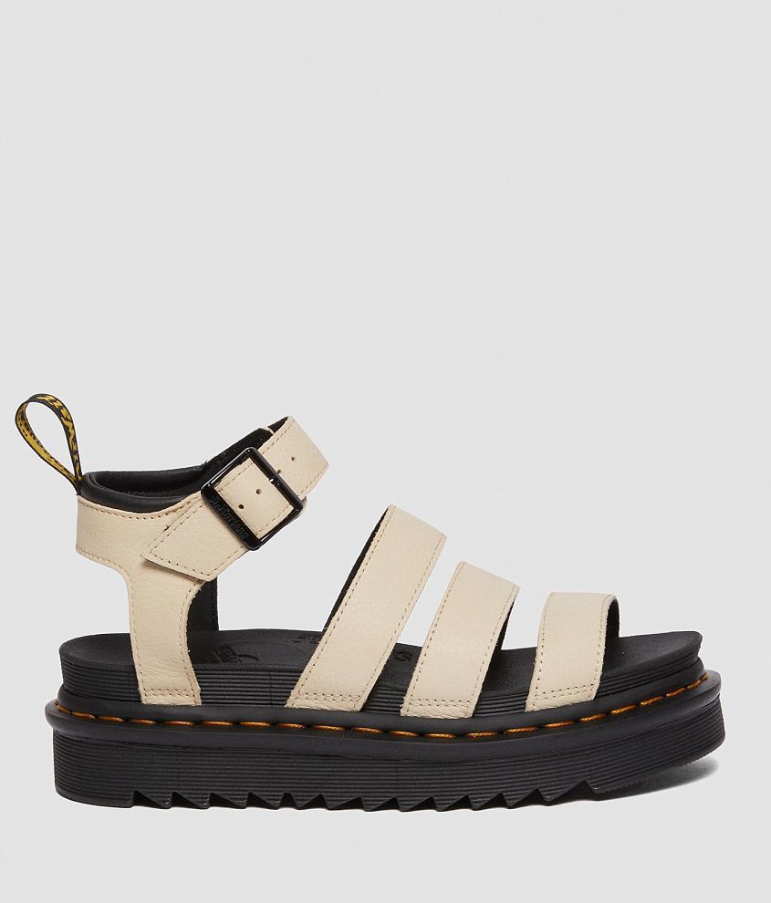 Dr. Martens Blaire Hydro Leather Sandal - Women's Shoes in Parchment ...