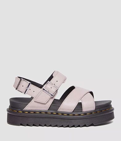 Dr. Martens Voss II Hydro Leather Flatform Sandal front view