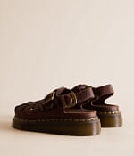 Dr. Martens Wrenlie Grizzly Leather Sandal - Women's Shoes in Dark