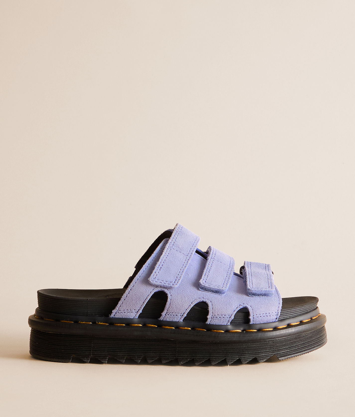 Dr. Martens Raine Suede Slide - Women's Shoes in Cornflower Blue