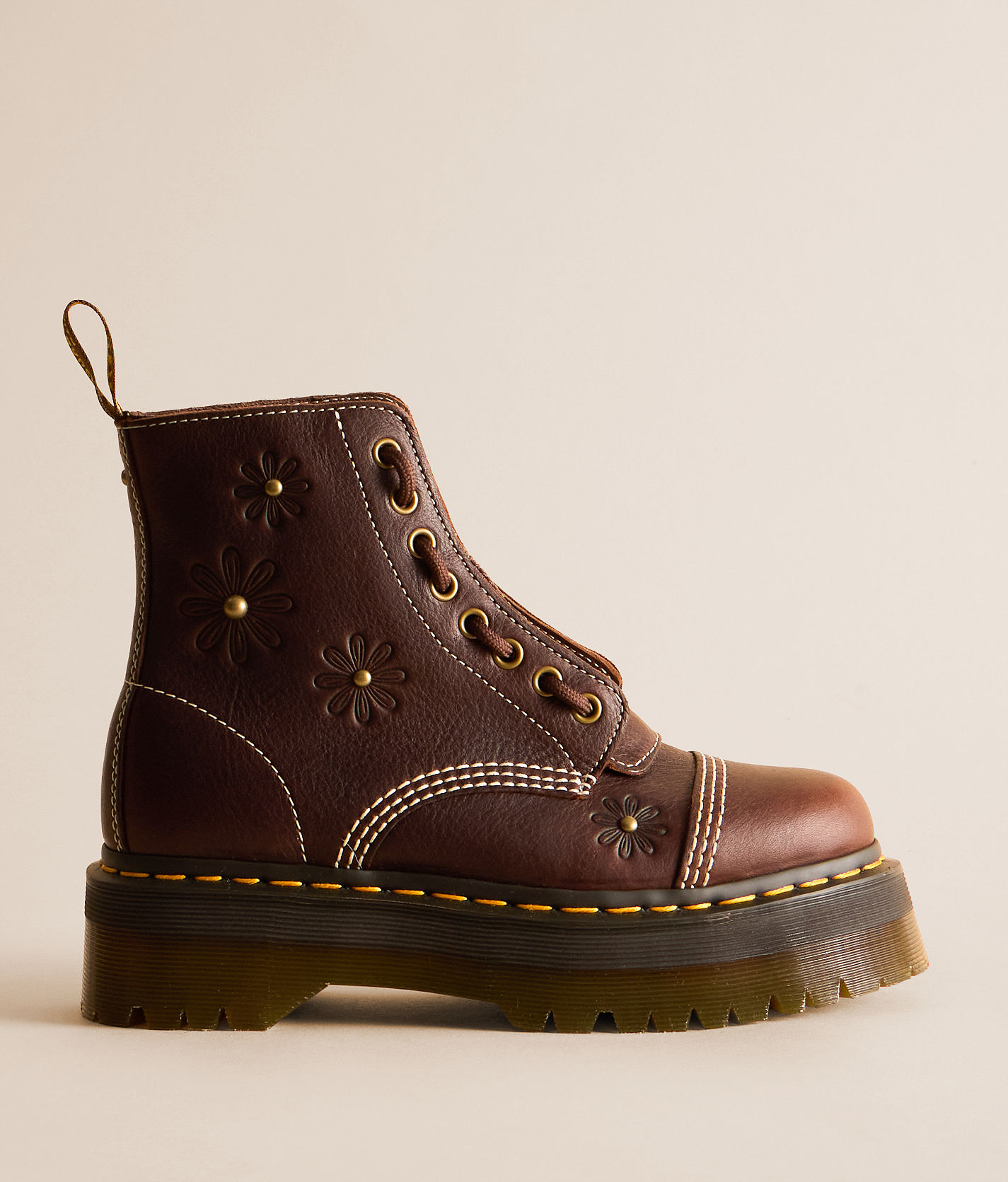 Dr. Martens Sinclair Floral Leather Boot - Women's Shoes in Dark