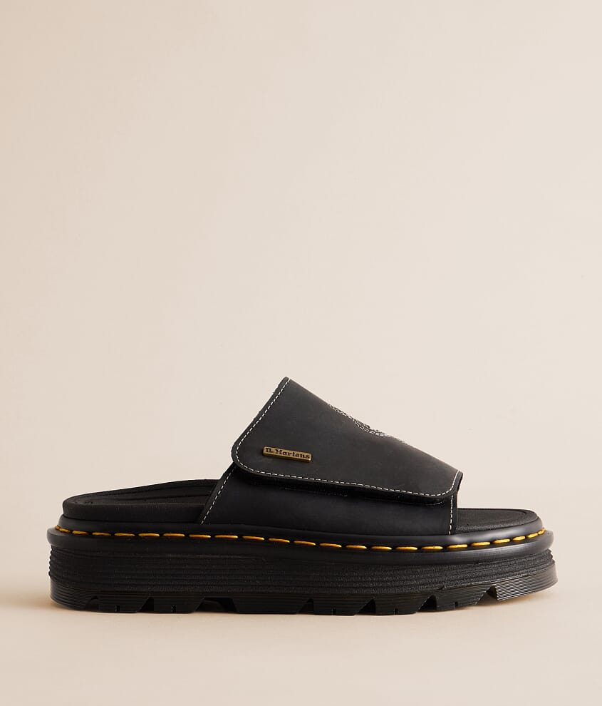 Dr. Martens Zebzag Wyoming Leather Slide - Women's Shoes in Black