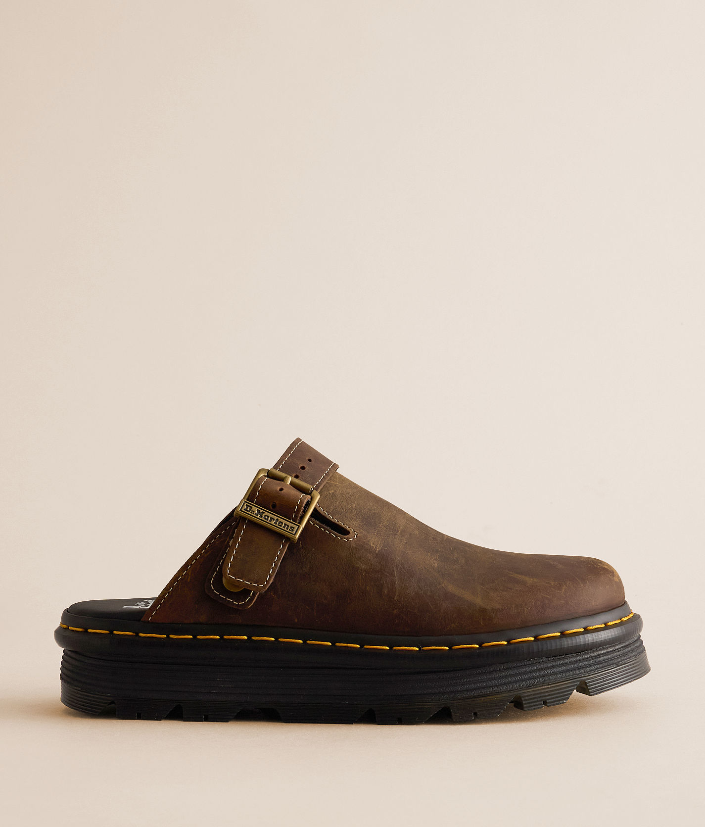 Dr. Martens Zebzag Leather Mule - Women's Shoes in Dark Brown