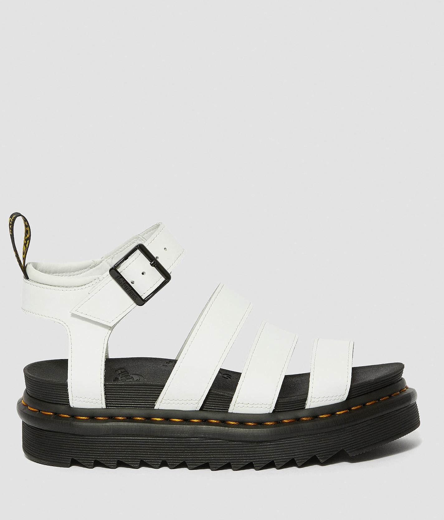 Dr. Martens Blaire Chunky Leather Sandal - Women's Shoes In White | Buckle