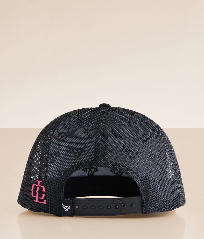 Black Rosy Trucker Hat