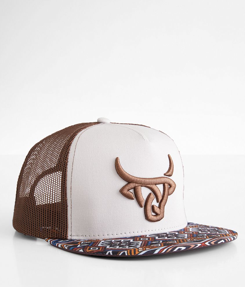 Lost Calf Dakota Trucker Hat - White/Brown , Men's