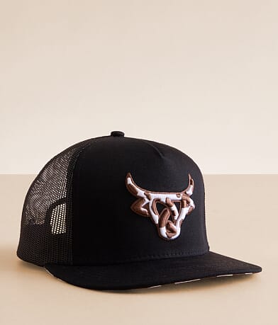 Lost Calf Cow Print Trucker Hat front view