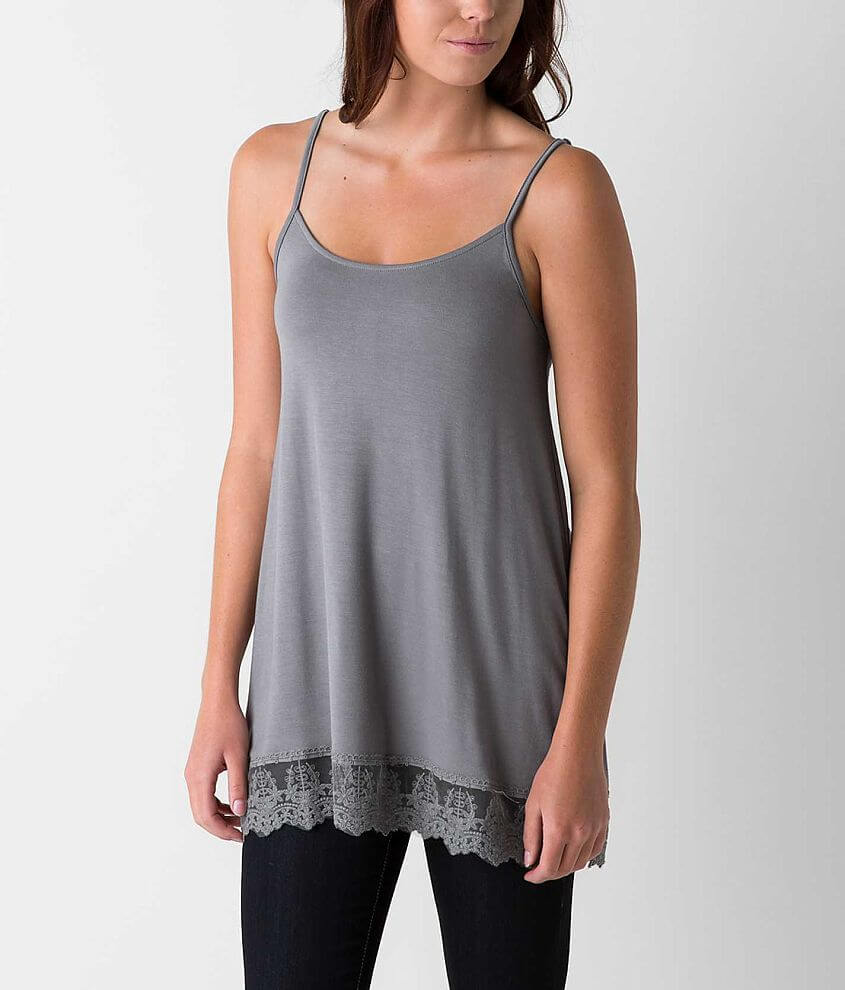 BKE Raw Edge Tank Top front view