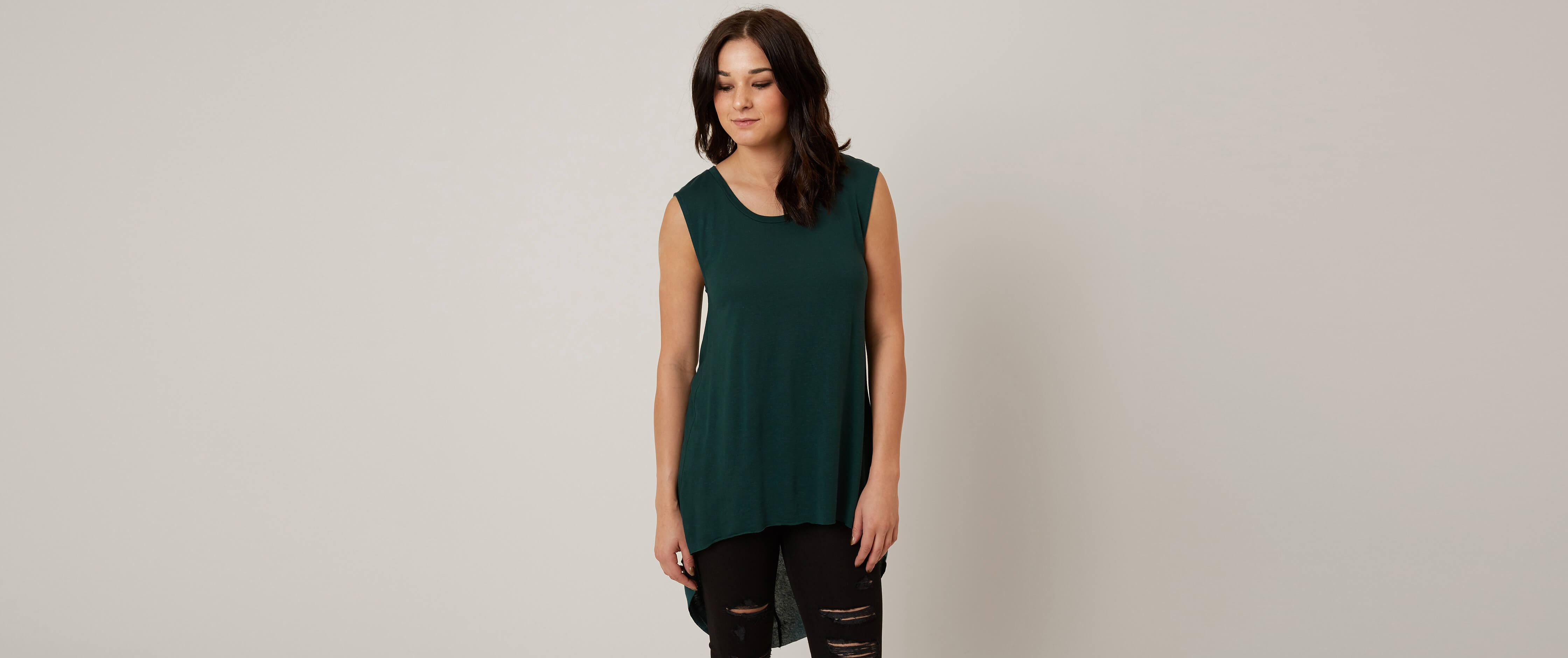 Image of Gilded Intent High Low Hem Tank Top