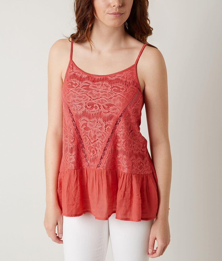 Love on Tap Lace Tank Top front view