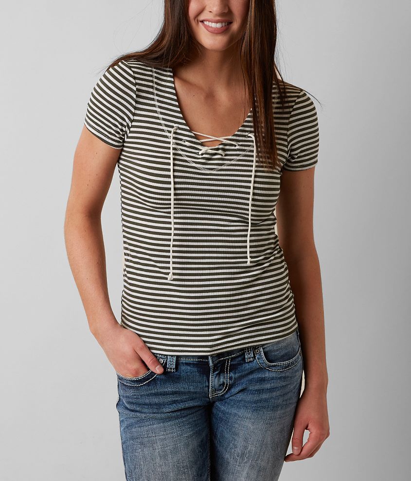 Love on Tap Striped Top front view