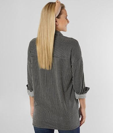 Paper Crane Striped Button Down Shirt BACK