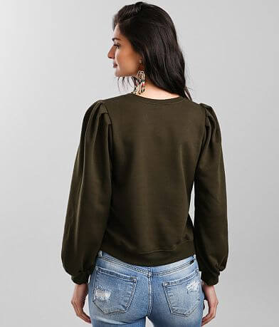 Paper Crane Bubble Sleeve Pullover back view
