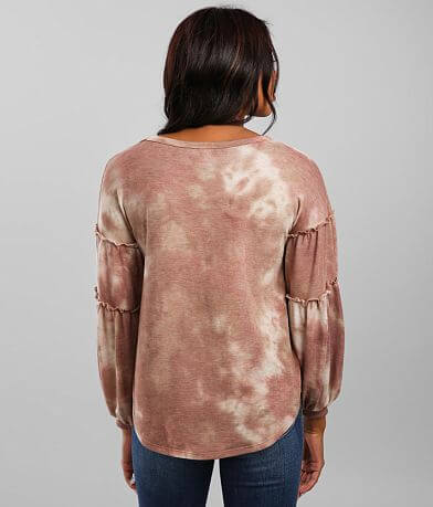 Lazy Sundays Tie Dye Ruffle Top BACK