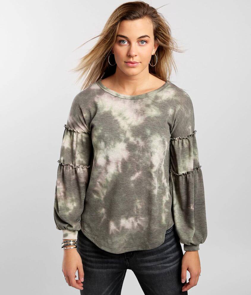 Women's Tie-dye ruffle blouse I