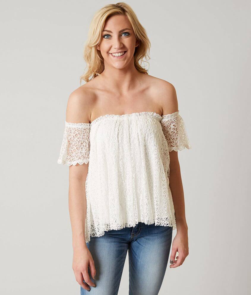 Willow &#38; Root Off The Shoulder Top front view