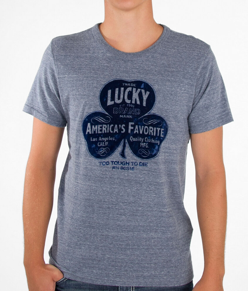 Lucky Brand Clover T-Shirt - Men's T-Shirts in Blue Heather