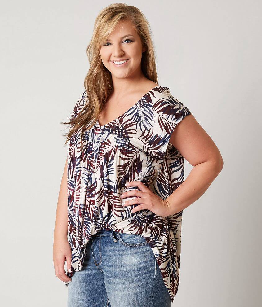 Lucky Brand Printed Top - Plus Size Only - Women's Shirts/Blouses