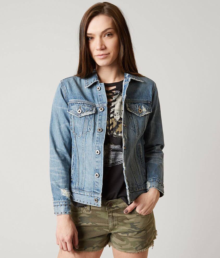 Lucky Brand Tomboy Trucker Denim Jacket front view