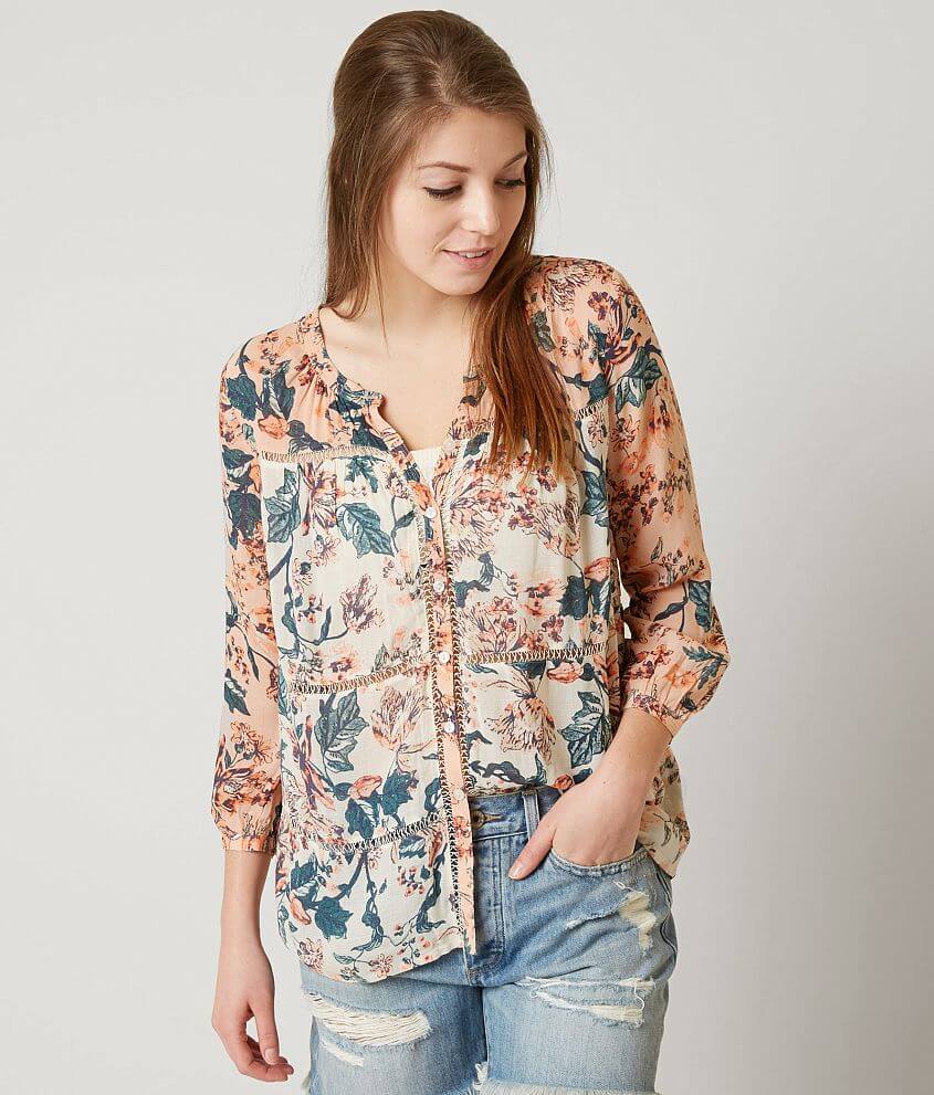 Lucky Brand Floral Shirt - Women's Shirts/Blouses in Natural Multi | Buckle