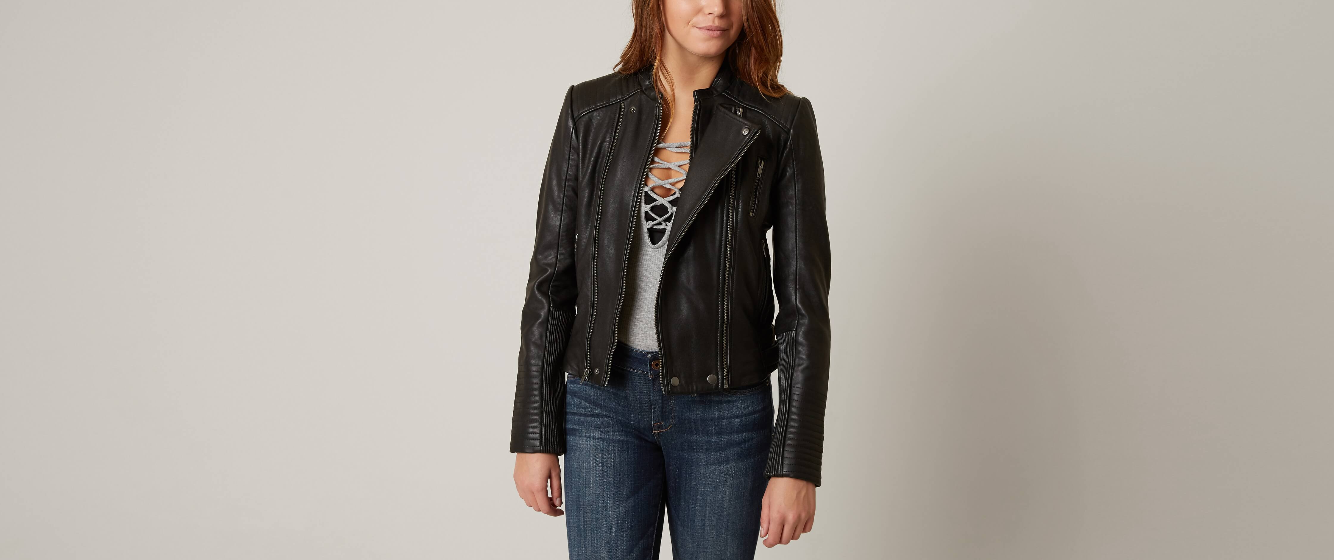 lucky brand women's leather jacket