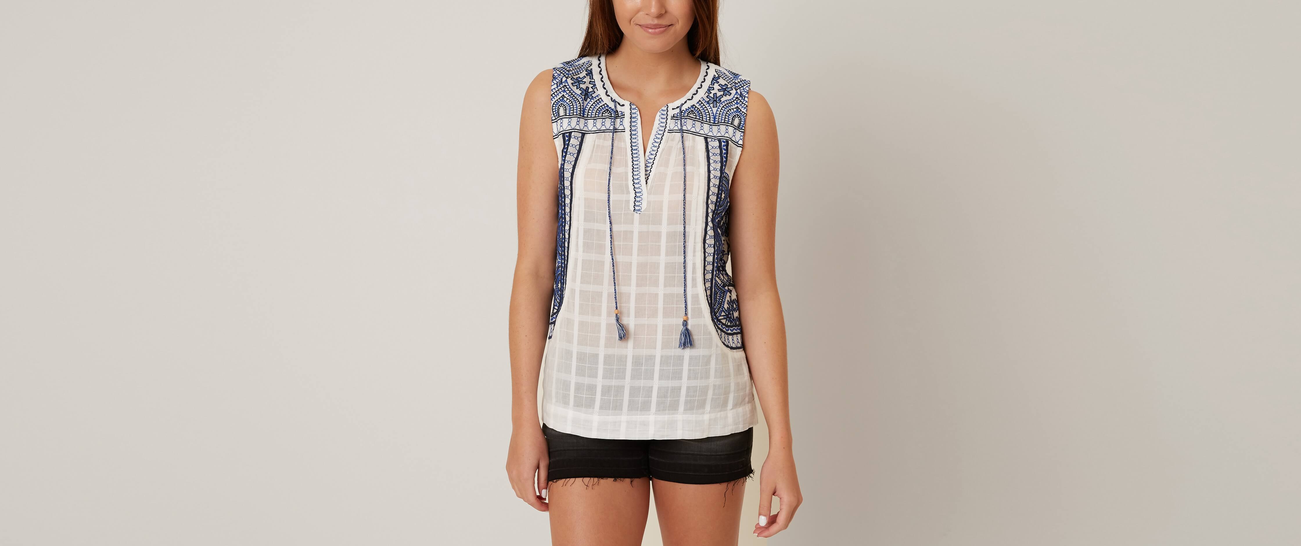 Lucky Brand Embroidered Tank Top 