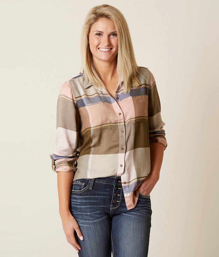 Lucky Brand Plaid Shirt - Women's Shirts/Blouses in Multi