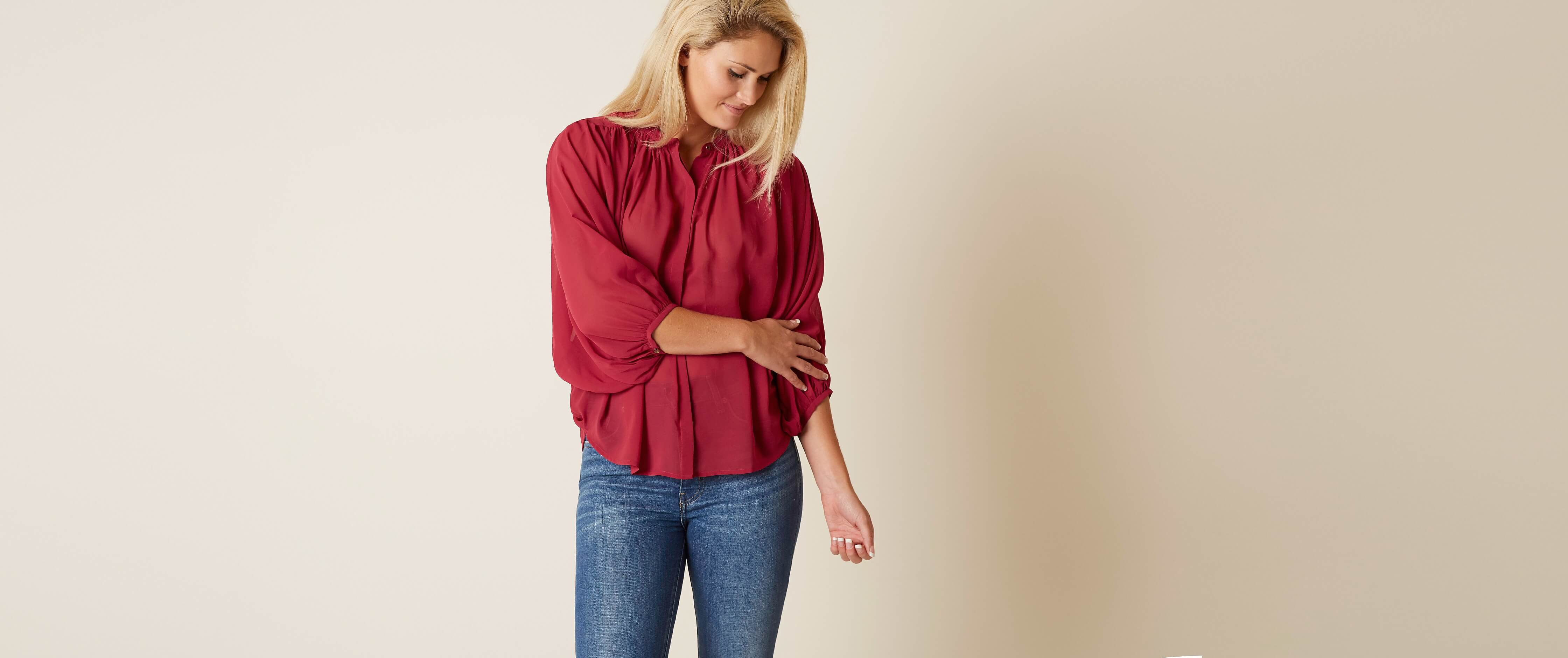 Image of Lucky Brand Chiffon Blouse