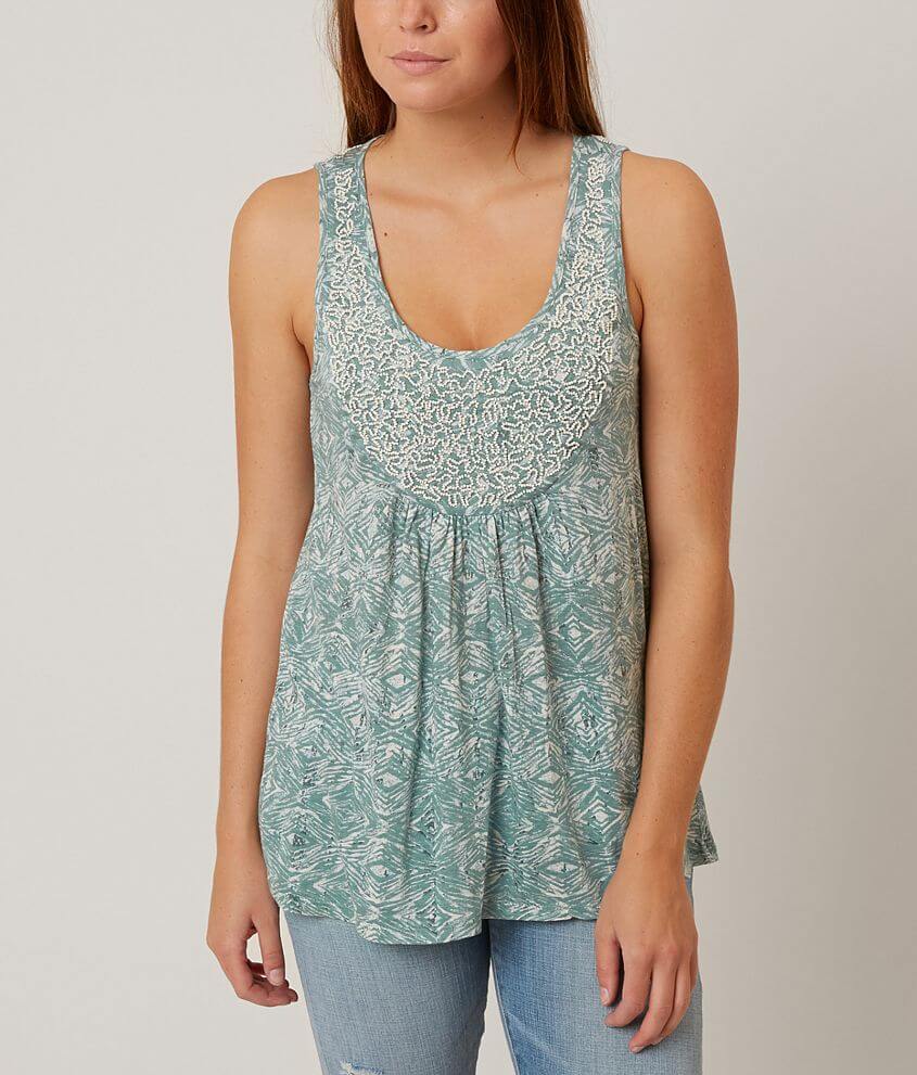 Lucky Brand Beaded Tank Top front view