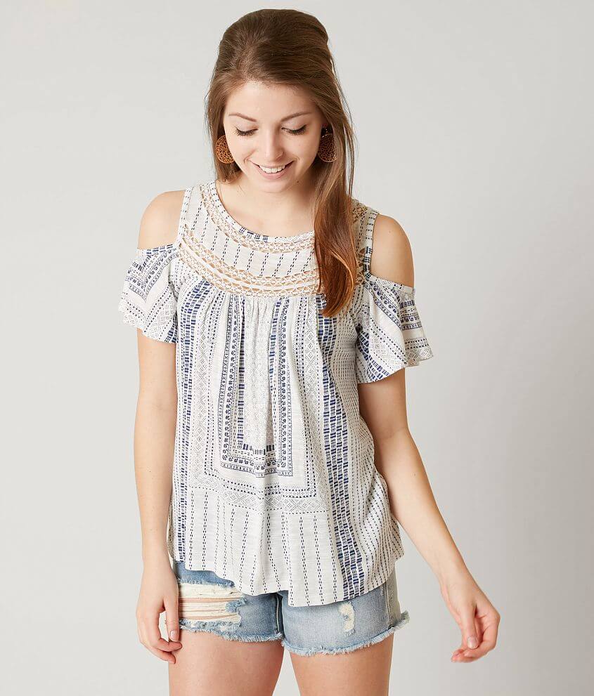 Lucky Brand Cold Shoulder Top front view