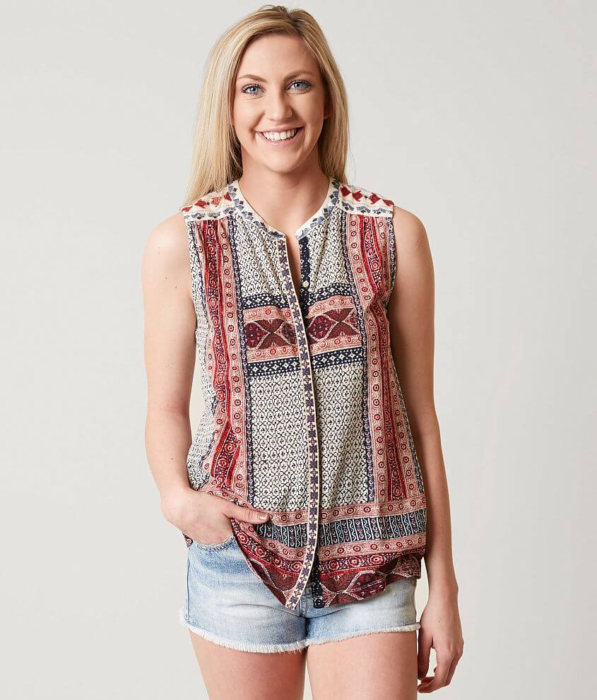 Lucky Brand Printed Tank Top front view