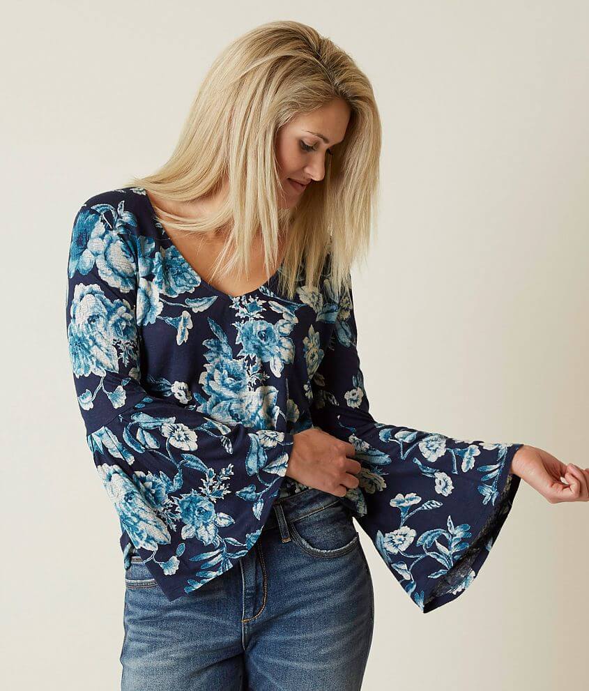 Lucky Brand Encinitas Floral Top front view