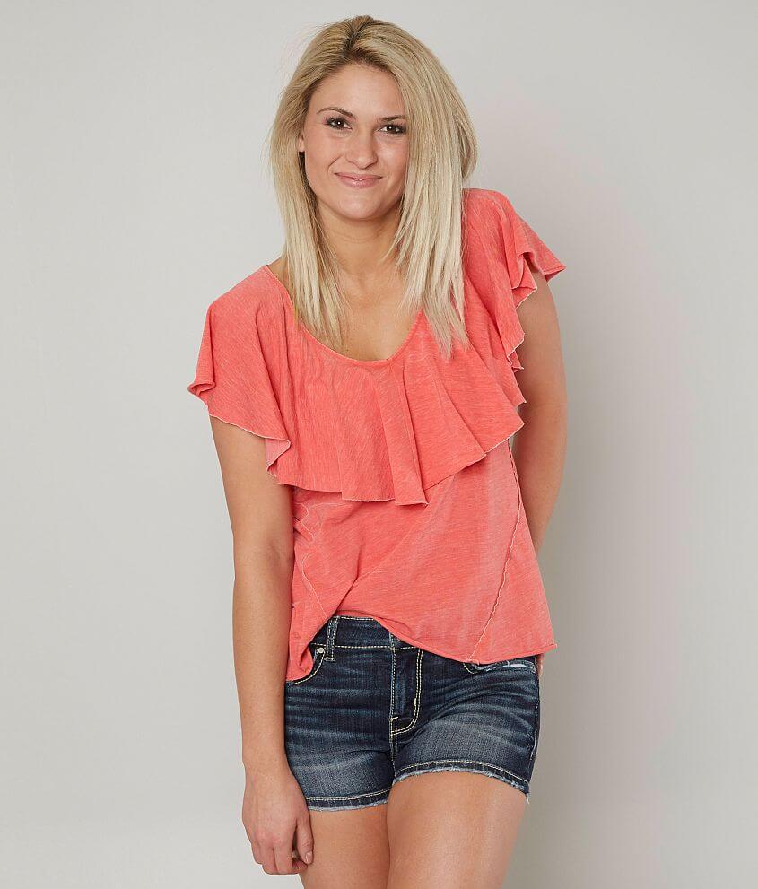 Lucky Brand Ruffle Top front view