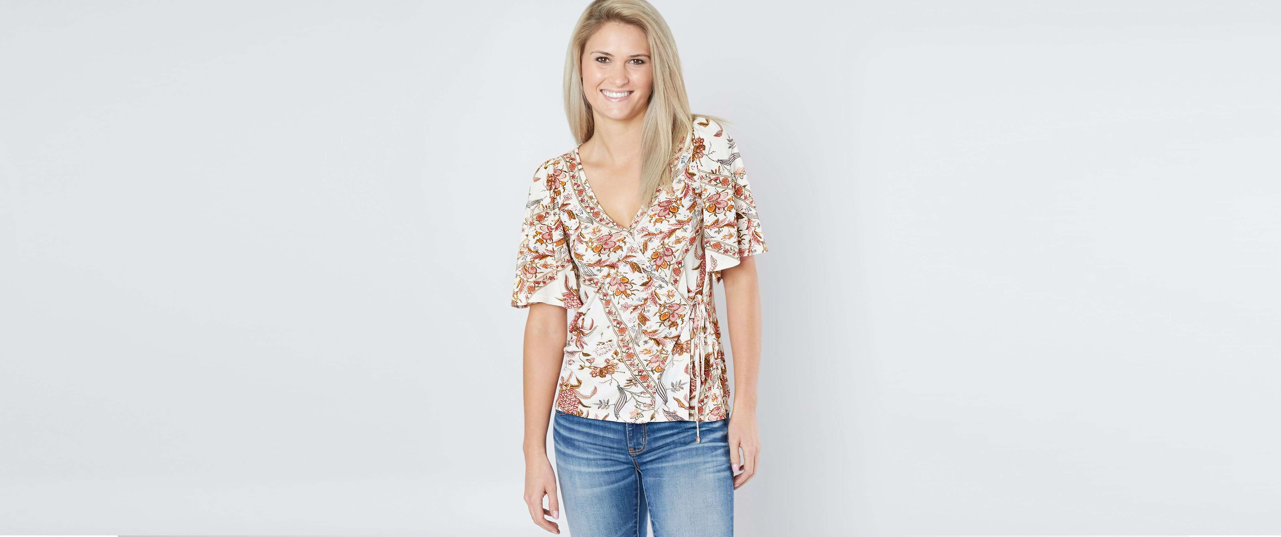 lucky brand wrap top