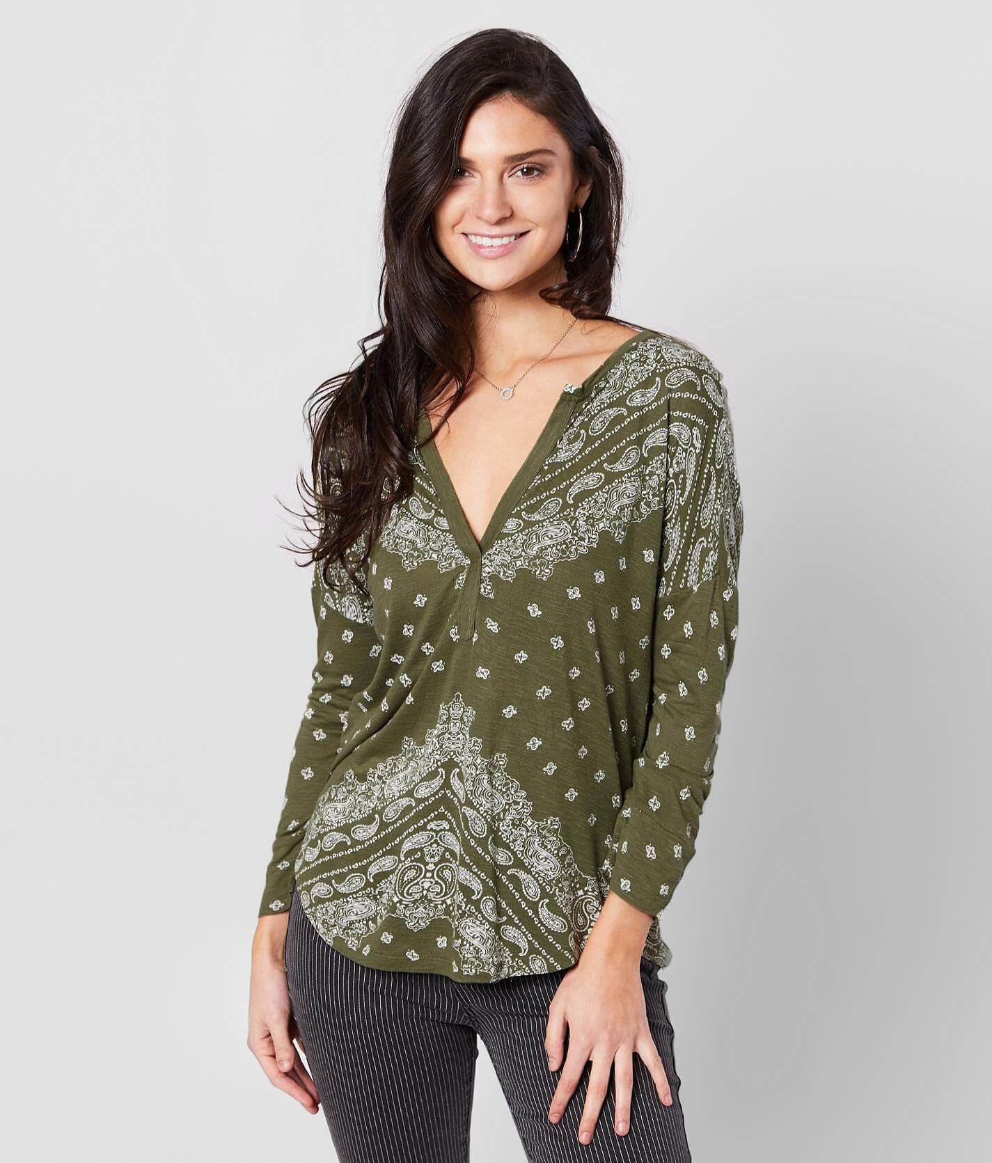 lucky brand paisley top
