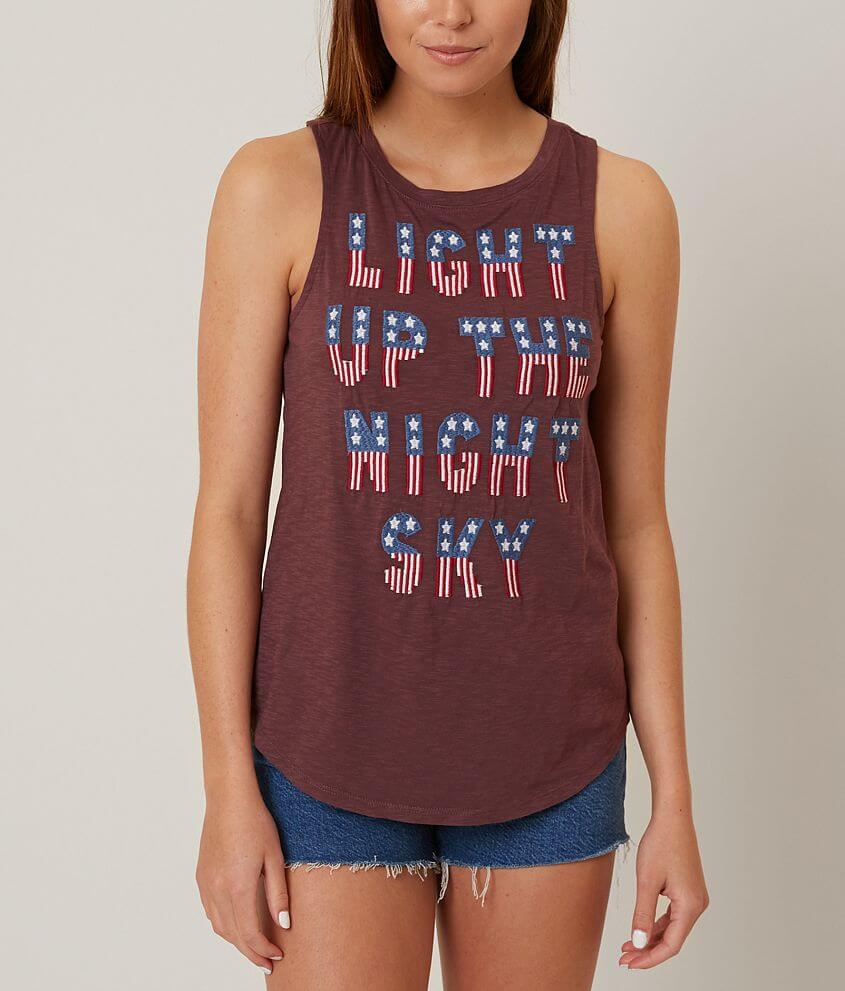 Lucky Brand Light Up The Night Sky Tank Top front view