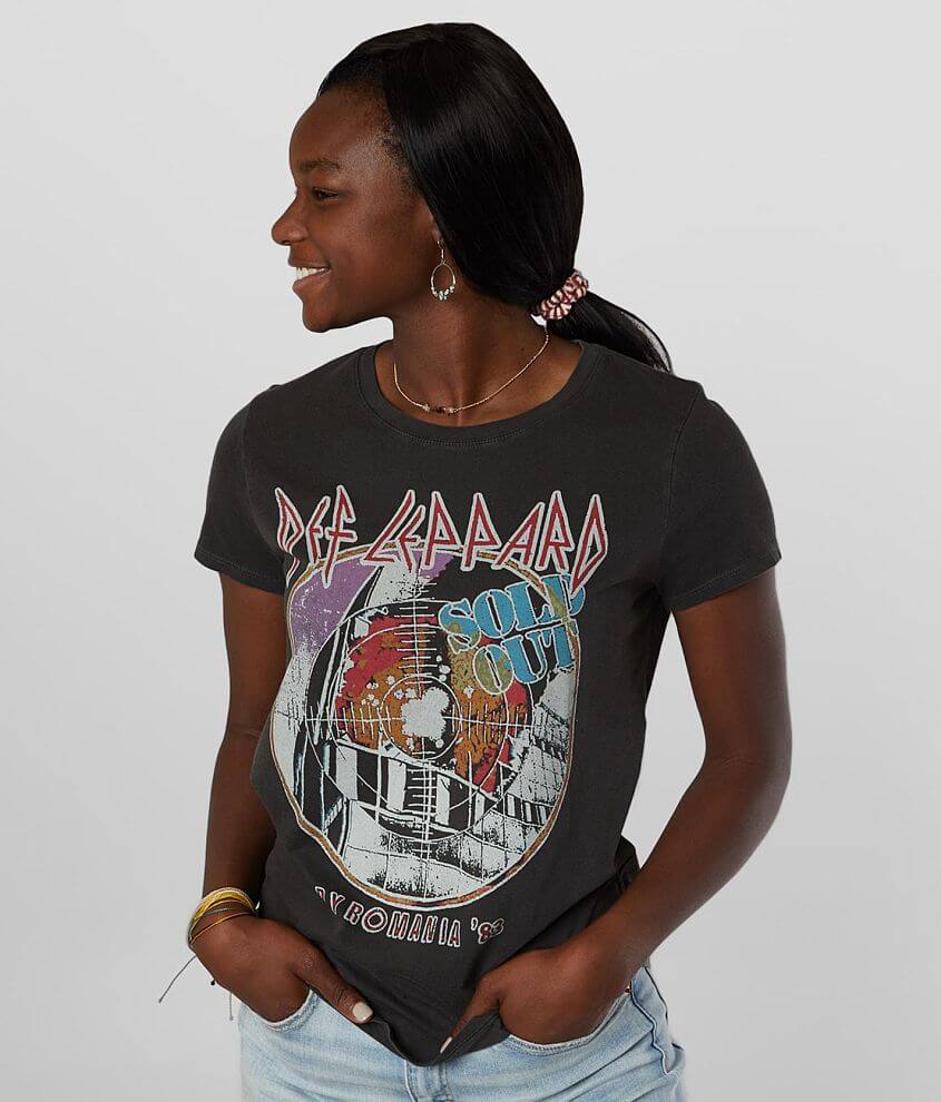 Lucky Brand Def Leppard Band T-Shirt - Women's T-Shirts in Black Mountain