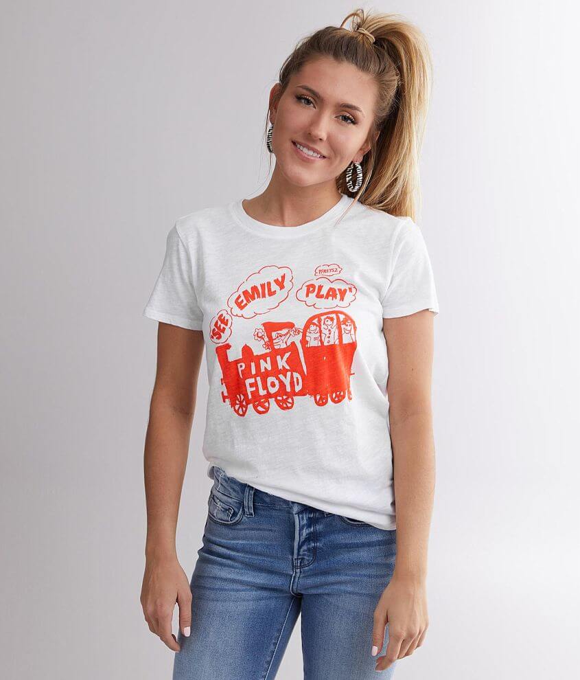 Lucky Brand Pink Floyd Train T-Shirt - Women's T-Shirts in Lucky White