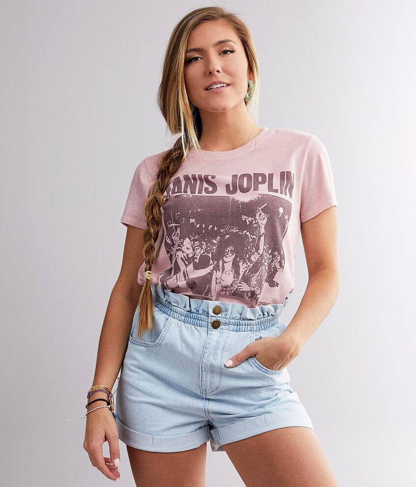 Lucky Brand Janis Joplin Band T-Shirt - Women's T-Shirts in Peach Blush ...