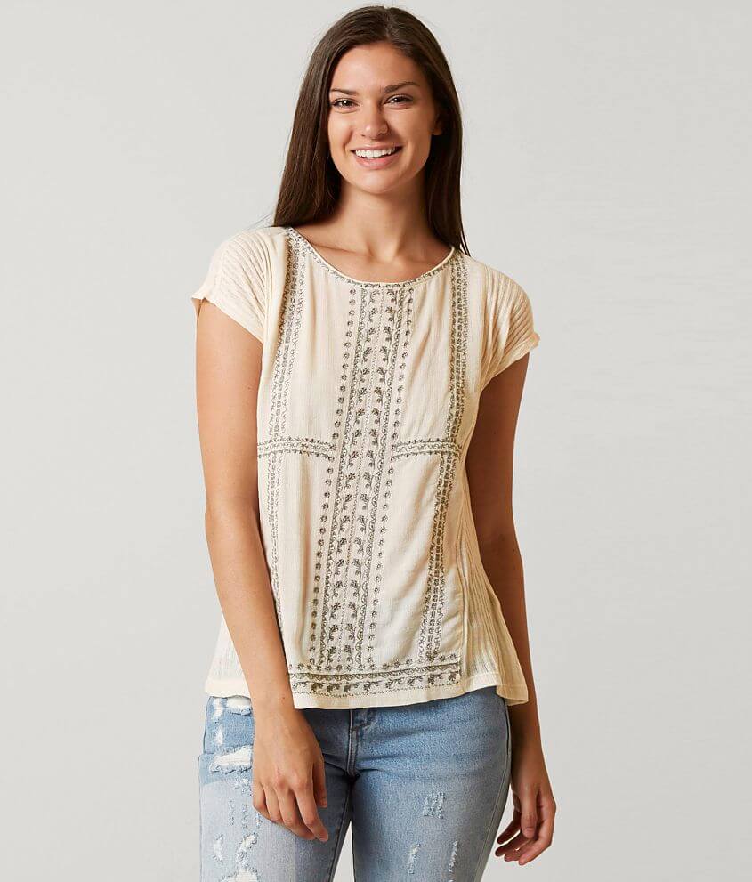 Lucky Brand Embroidered Top - Women's Shirts/Blouses in Eggshell | Buckle