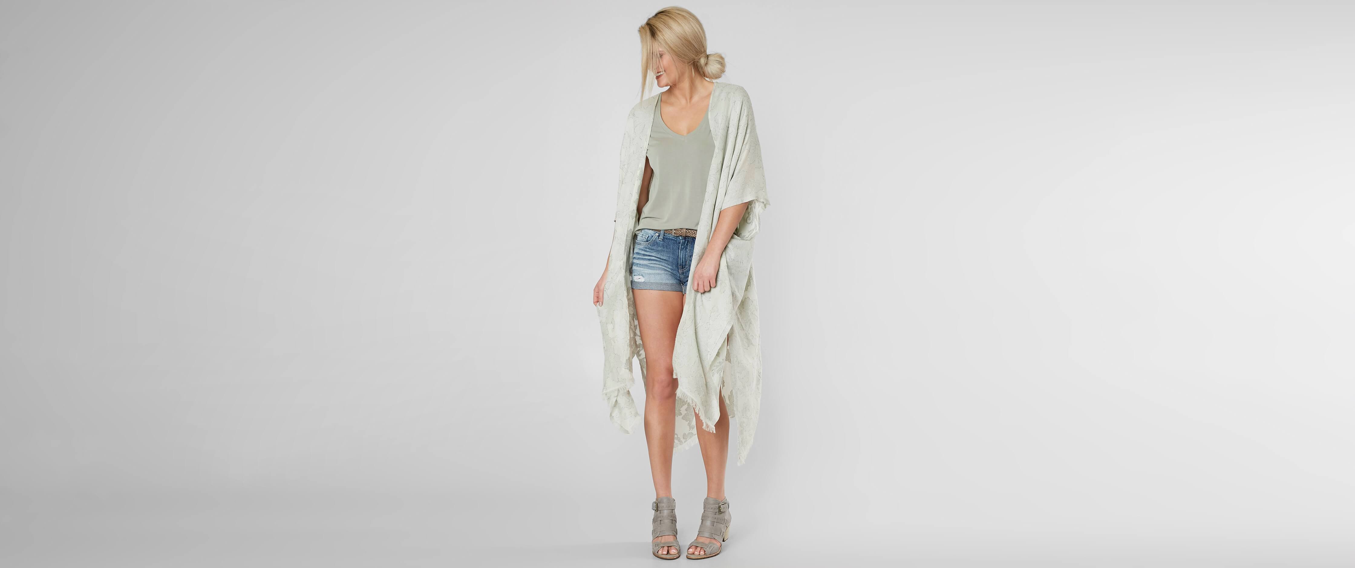 Image of Lucky Brand Floral Jacquard Cardigan