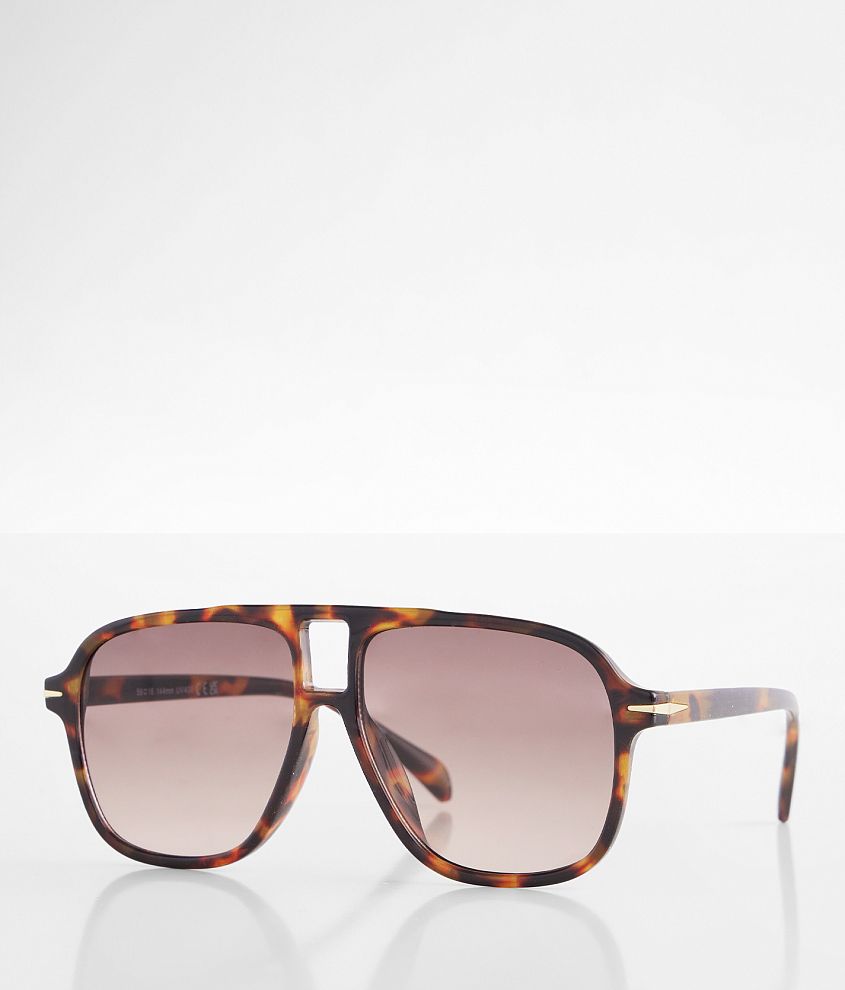 BKE Tort Aviator Sunglasses front view