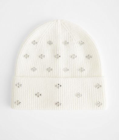 Lucky Zone Rhinestone Beanie front view