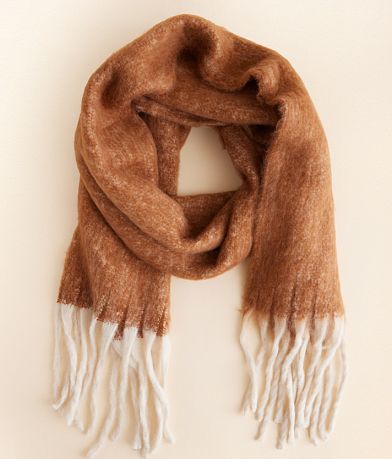 Lucky Zone Plush Fringe Scarf front view