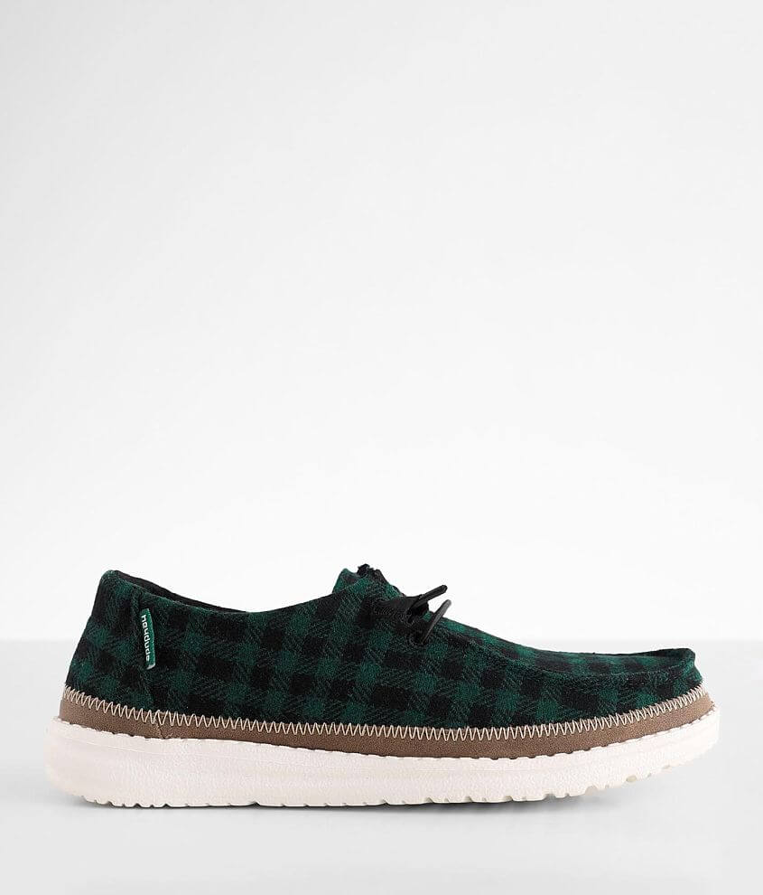 Hey Dude Wendy Buffalo Plaid Shoe front view