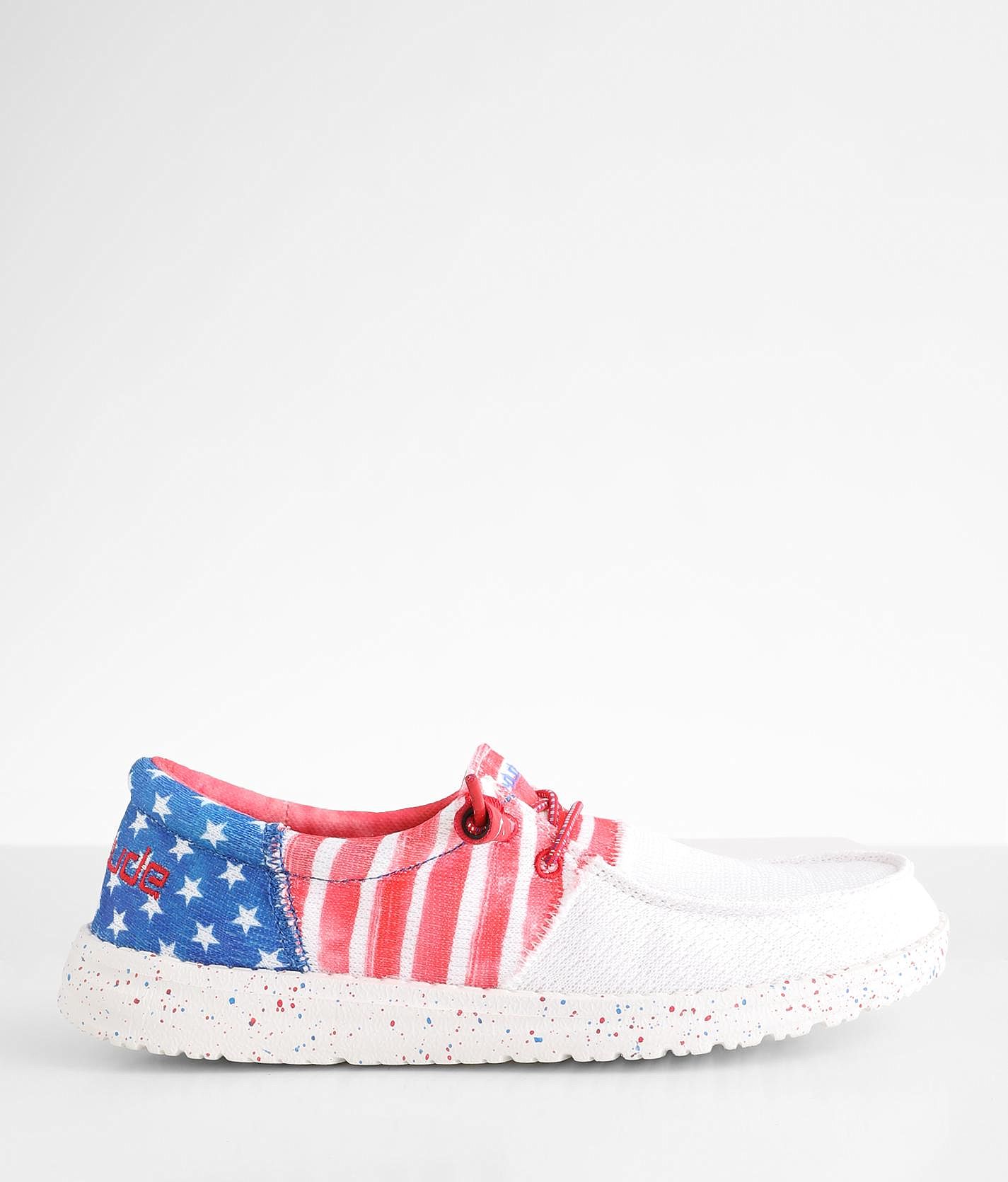 Star Stripers America Flag Atlanta Braves Women Casual Shoes