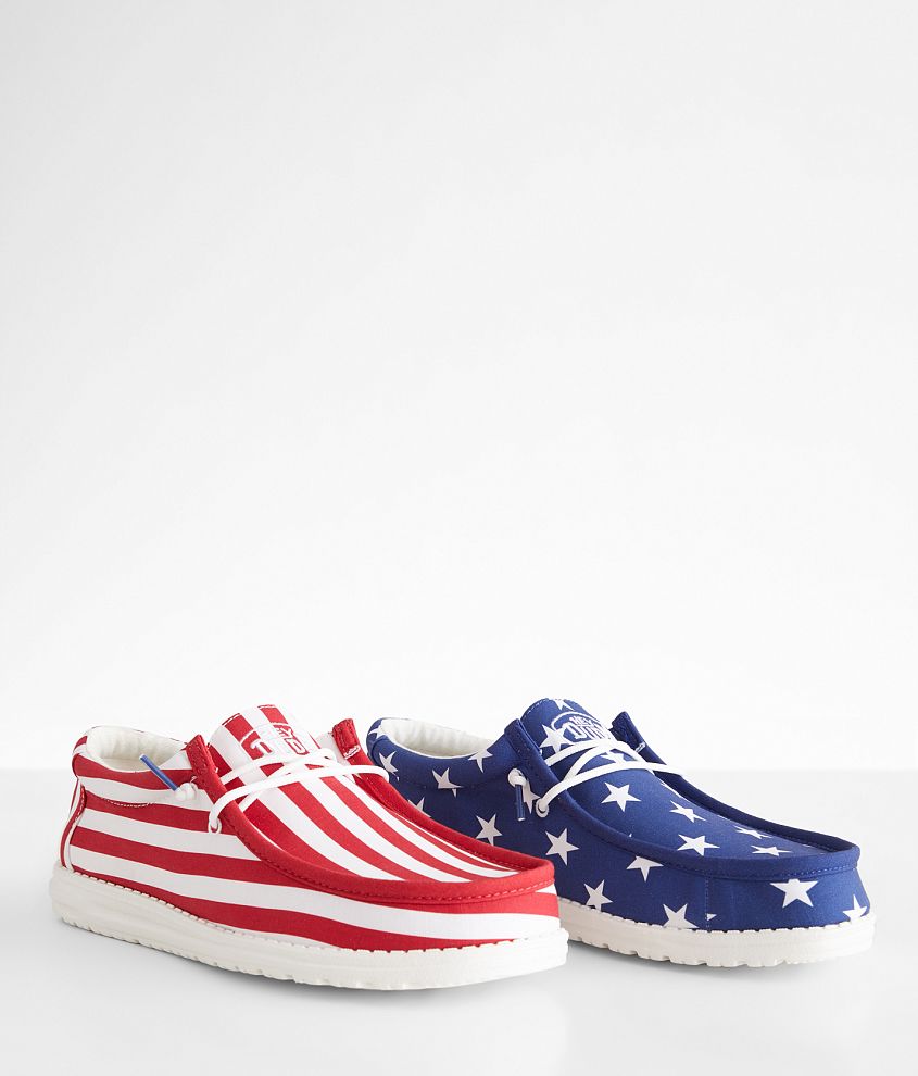 HEY DUDE Wally Patriotic Mens Shoes