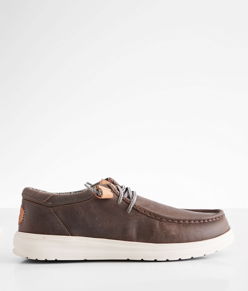 HEYDUDE Men's Wally Fabricated Leather Shoes in Tan