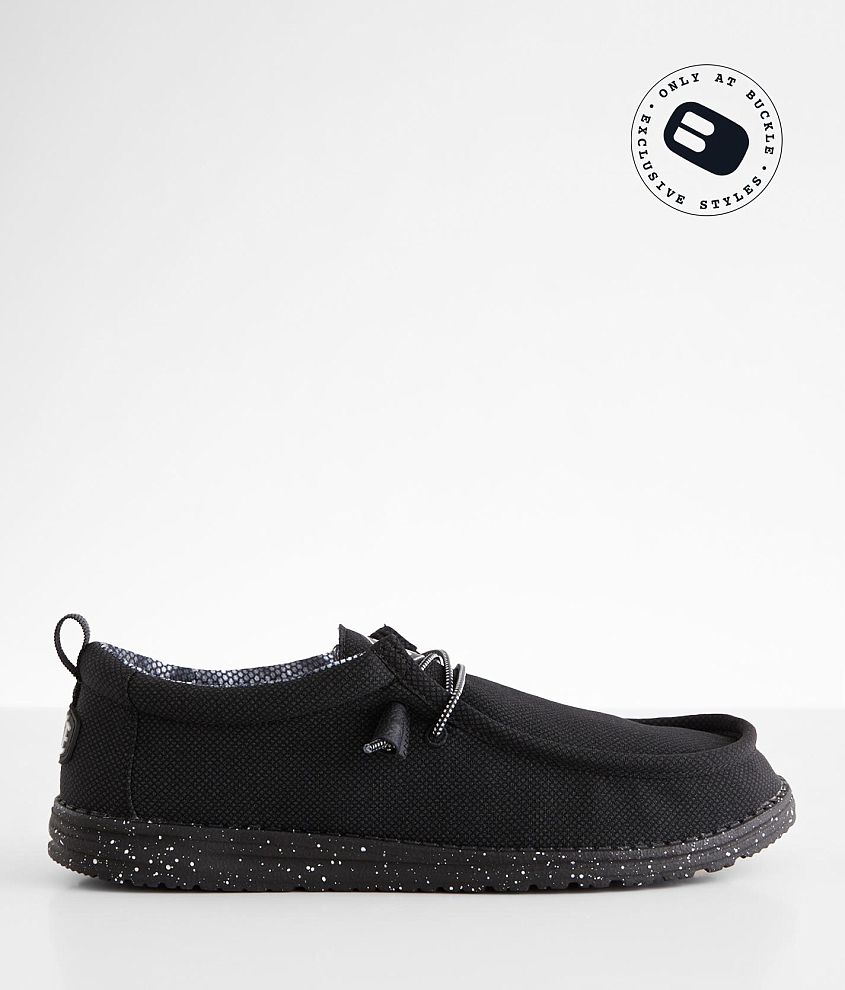 HEYDUDE&#8482; Wally Hybrid Black Shoe front view